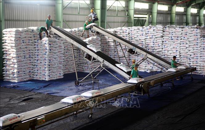 The warehouse of the Phu My Fertilizer Plant under PetroVietnam Fertiliser and Chemicals Corporation (PVFCCo). VNA Photo: Huy Hùng