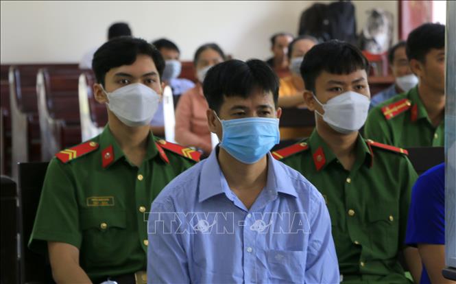 Trong ảnh: Bị cáo Nguyễn Trung Thành tại phiên xét xử. Ảnh: Nhựt An - TTXVN