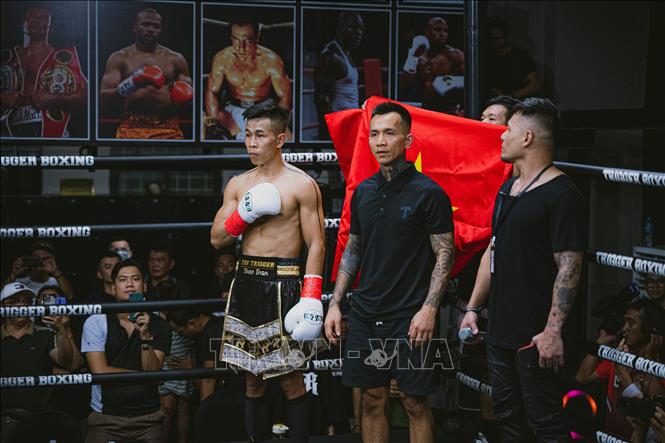 Võ sĩ boxing Việt Nam Trần Văn Thảo. Ảnh: Phạm Tuấn Anh - TTXVN 