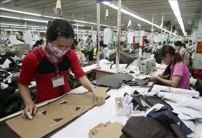Making products for export at the Bac Giang Garment JSC in the northern province of Bac Giang. VNA Photo: Trần Việt 