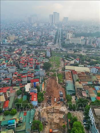 Trong ảnh: Hầm chui với tổng giá trị dự toán phê duyệt gần 800 tỷ đồng, nguồn từ ngân sách thành phố Hà Nội. Ảnh: Tuấn Anh - TTXVN