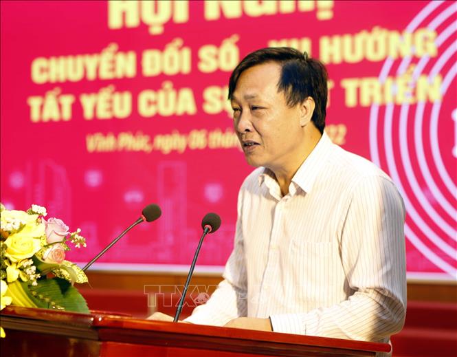 Trong ảnh: Phó Giám đốc Sở Công thương Vĩnh Phúc Nguyễn Viết Sơn phát biểu khai mạc Hội nghị. Ảnh: Hoàng Hùng – TTXVN