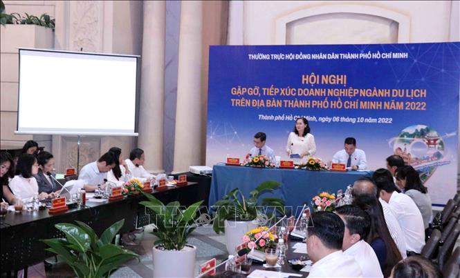 Quang cảnh Hội nghị gặp gỡ, tiếp xúc doanh nghiệp du lịch Thành phố Hồ Chí Minh năm 2022. Ảnh: Xuân Khu-TTXVN