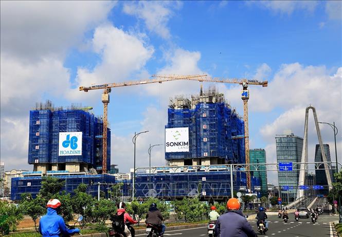 Projects are under construction in HCM City. VNA Photo:Hồng Đạt 