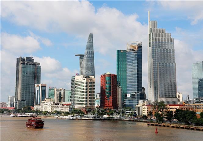 HCM City's buildings along the Sai Gon River. VNA Photo:Hồng Đạt 