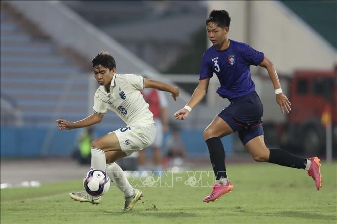 Kết thúc trận đấu, U17 Thái Lan giành chiến thắng với tỷ số 3-1. Ảnh: Minh Quyết - TTXVN