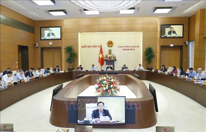 Chủ tịch Quốc hội Vương Đình Huệ phát biểu. Ảnh: Doãn Tấn - TTXVN