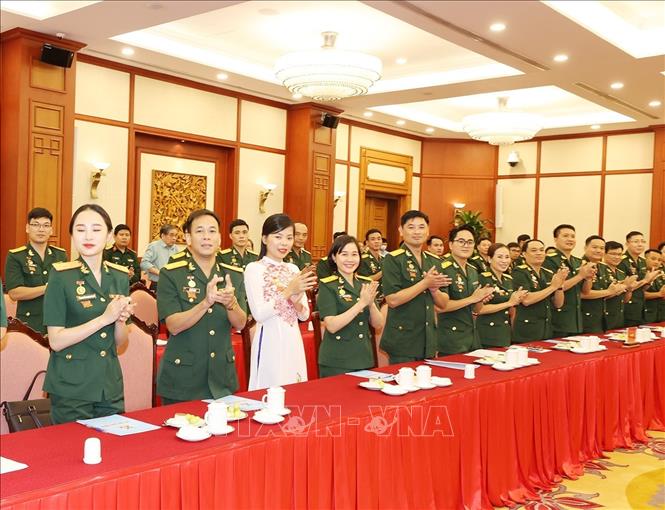 Đại biểu thanh niên Quân đội dự buổi gặp mặt. Ảnh: Trí Dũng –TTXVN