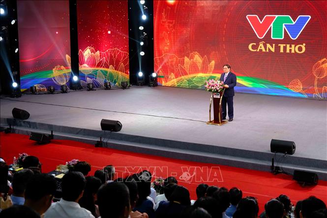 Thủ tướng Chính phủ Phạm Minh Chính phát biểu. Ảnh: Thanh Liêm - TTXVN