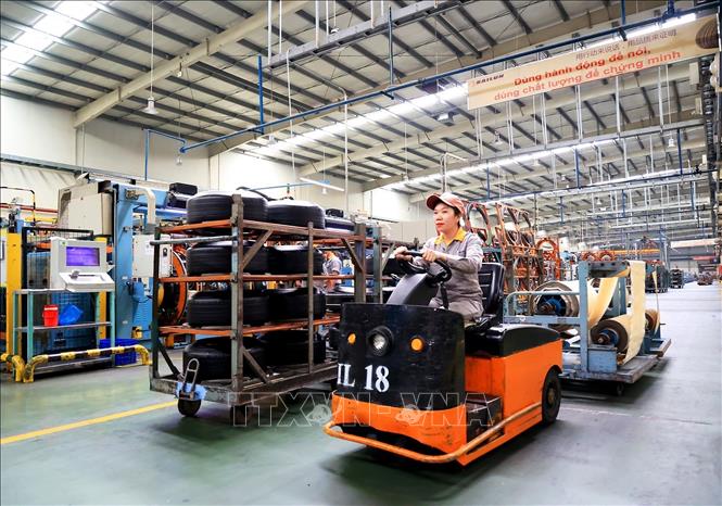 Nhà máy sản xuất lốp ô tô của Công ty TNHH Sailun Việt Nam, Khu công nghiệp Phước Đông, tỉnh Tây Ninh. Ảnh: Hồng Đạt - TTXVN
