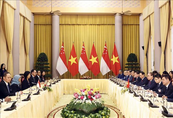 Quang cảnh buổi hội đàm. Ảnh: Thống Nhất – TTXVN