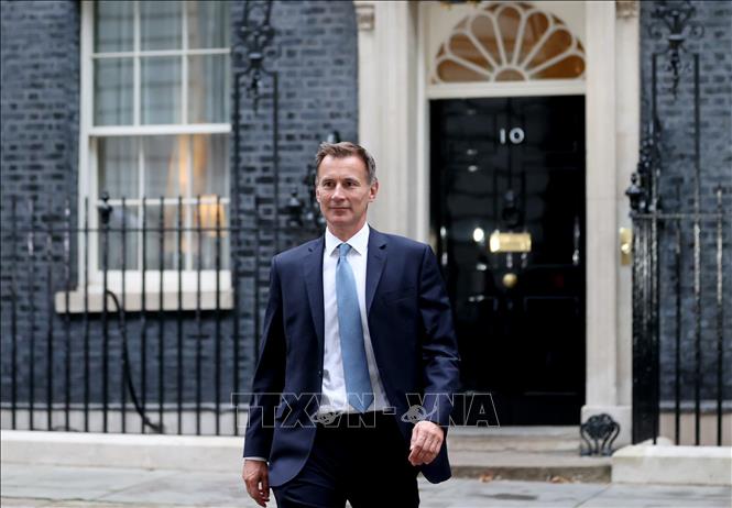 Trong ảnh: Tân Bộ trưởng Tài chính Anh Jeremy Hunt tại thủ đô London ngày 14/10/2022. Ảnh: THX/TTXVN