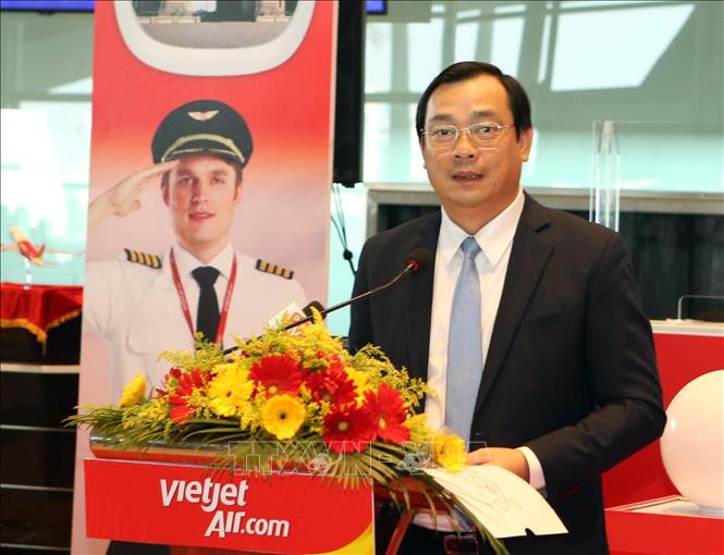 General Director of the Vietnam National Administration of Tourism Nguyen Trung Khanh speaks at the launching ceremony. VNA Photo: Trần Lê Lâm
