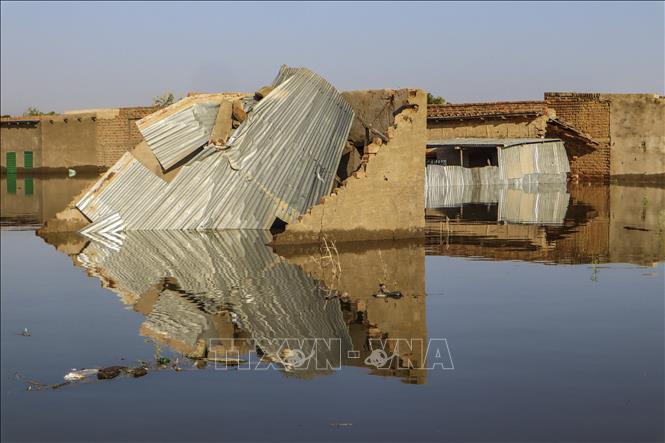 Trong ảnh: Cảnh ngập lụt tại N'Djamena, CH Chad, ngày 18/10/2022. Ảnh: AFP/ TTXVN