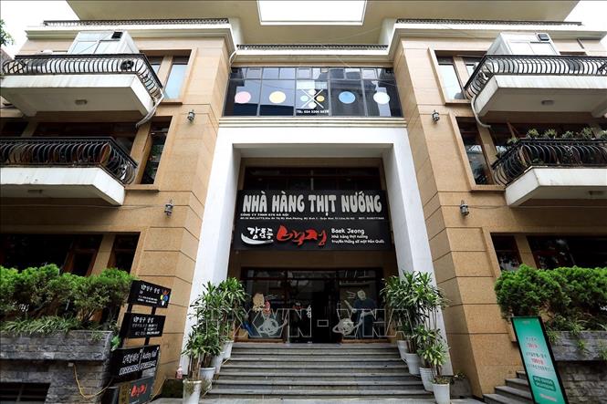 Một nhà hàng lớn Hàn Quốc trong khu đô thị Mỹ Đình - Sông Đà. Ảnh: Tuấn Anh - TTXVN