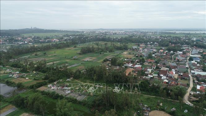Trong ảnh: Khu vực thành cổ Châu Sa nhìn từ trên cao. Ảnh: Đinh Hương - TTXVN