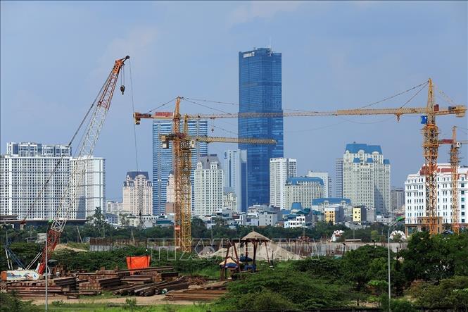 Apartment projects are underway in Hanoi. VNA Photo: Tuấn Anh