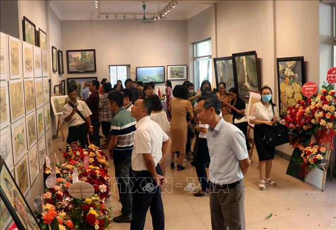 Trong ảnh: Một góc không gian khu vực triển lãm. Ảnh: TTXVN phát 
