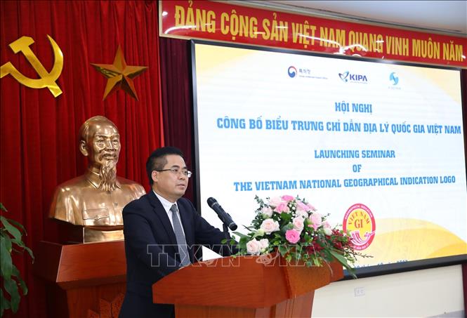 Deputy Minister of Science and Technology Nguyen Hoang Giang speaks at the event. VNA Photo: Hoàng Hiếu 