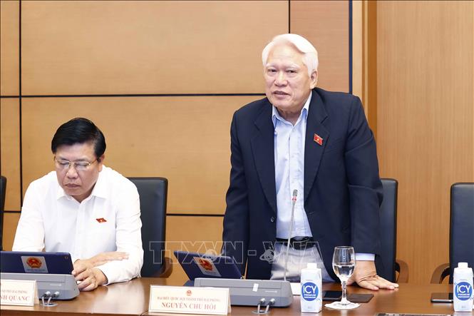 Đại biểu Quốc hội TP. Hải Phòng Nguyễn Chu Hồi phát biểu ý kiến. Ảnh: Doãn Tấn - TTXVN