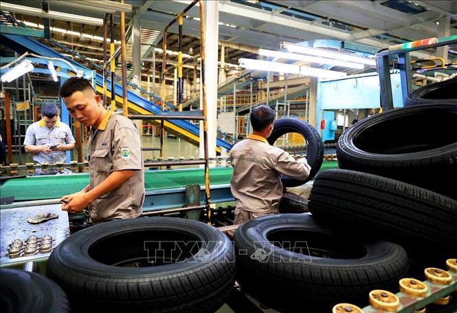 Trong ảnh: Sản phẩm lốp ô tô Sailun bán ở hơn 100 quốc gia và khu vực Châu Âu, Châu Mỹ, Châu Á và Châu Phi. Ảnh: Hồng Đạt - TTXVN
