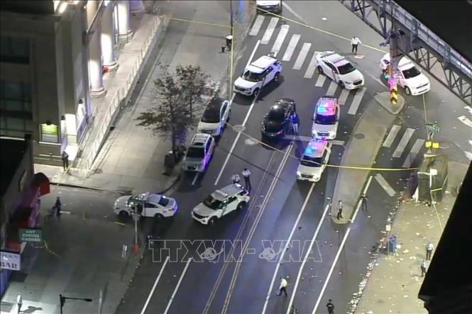Trong ảnh: Hiện trường vụ xả súng ở thành phố Philadelphia, bang Pennsylvania, Mỹ ngày 5/11/2022. Ảnh: New York Post/TTXVN