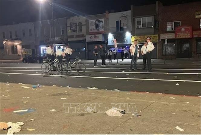 Trong ảnh: Hiện trường vụ xả súng ở thành phố Philadelphia, bang Pennsylvania, Mỹ ngày 5/11/2022. Ảnh: News18/TTXVN