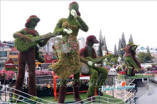The city decorates for the Da Lat Flower Festival 2022. VNA Photo: Chu Quốc Hùng
