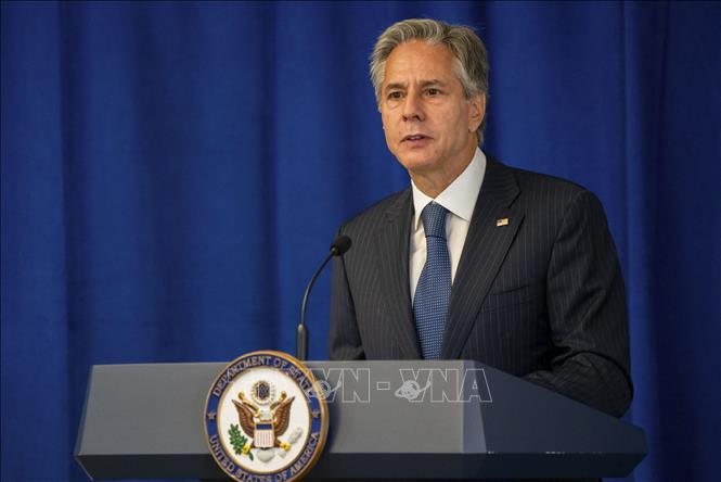 Trong ảnh: Ngoại trưởng Mỹ Antony Blinken phát biểu tại New York ngày 20/9/2022. Ảnh: AFP/TTXVN