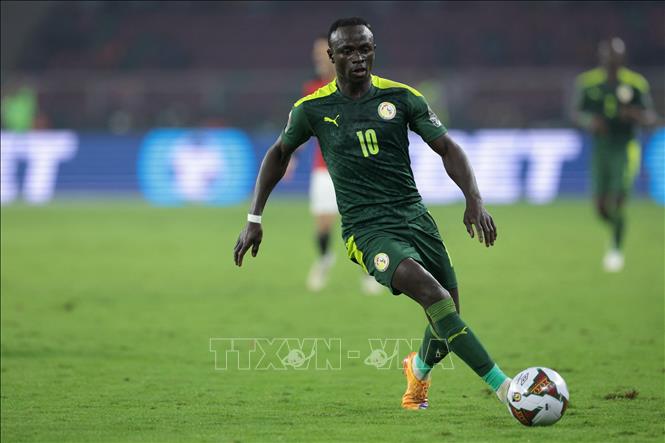 Trong ảnh: Tiền đạo Sadio Mane trong trận đấu giữa đội tuyển Senegal và Ai Cập thuộc khuôn khổ Cúp bóng đá châu Phi ở Yaounde, Cameroon ngày 6/2/2022. Ảnh: AFP/TTXVN
