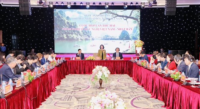 Nhóm Nghị sỹ hữu nghị Việt Nam - Nhật Bản họp nhóm lần 2 tại tỉnh Ninh Bình. Ảnh: Hải Yến-TTXVN