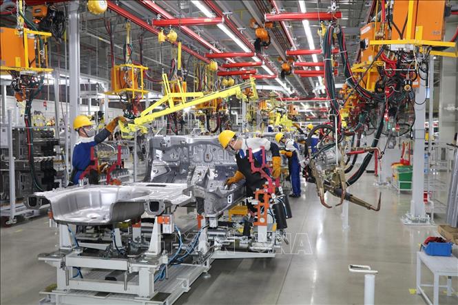 Nhà máy Hyundai Thành Công số 2 có công suất 100.000 xe ô tô/năm. Ảnh: Đức Phương - TTXVN