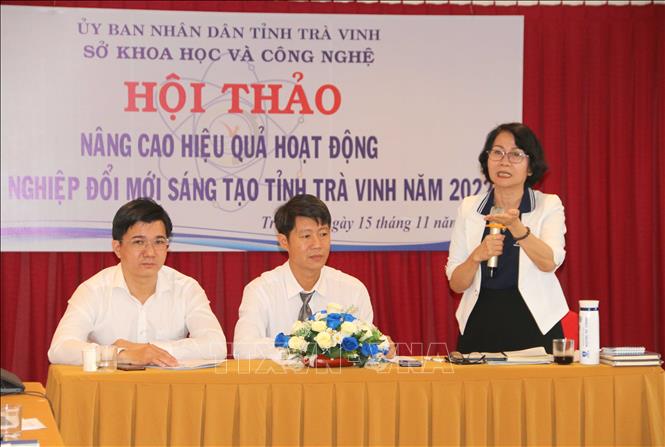 PGS.TS Trần Thị Hồng, Phó Hiệu trưởng Trường Đại học Nguyễn Tất Thành phát biểu tại hội thảo. Ảnh: Thanh Hòa - TTXVN
