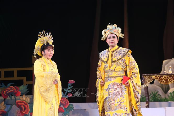 Nghệ sĩ Điền Trung - Nhà hát Trần Hữu Trang (Thành phố Hồ Chí Minh). Ảnh: Đức Hạnh – TTXVN