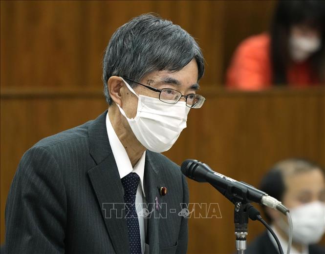 Trong ảnh: Bộ trưởng Nội vụ Nhật Bản Minoru Terada phát biểu tại cuộc họp ở Tokyo ngày 16/11/2022. Ảnh: Kyodo/TTXVN