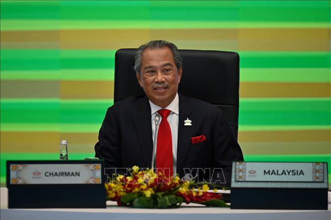 Trong ảnh (tư liệu): Ông Muhyiddin Yassin, khi đang giữ chức Thủ tướng Malaysia, tham dự một hội nghị trực tuyến tại Kuala Lumpur ngày 20/11/2020. Ảnh: AFP/TTXVN