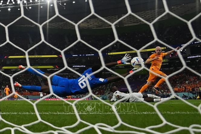 Trung vệ Davy Klaassen (phải) ghi bàn thắng nâng tỷ số trận đấu lên 2-0 cho đội tuyển Hà Lan. Ảnh: AFP/TTXVN