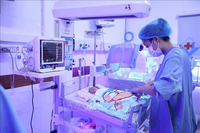 Khu điều trị tích cực cho bệnh nhi sơ sinh tại Bệnh viện Đa khoa Hùng Vương (Phú Thọ). Ảnh: Minh Quyết - TTXVN