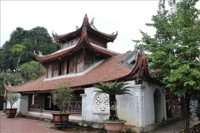 Trong ảnh: Tòa Tích thiện am là công trình kiến trúc nghệ thuật đặc trưng tại chùa Bút Tháp. Ảnh: Thanh Thương - TTXVN