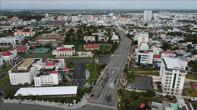 Trung tâm thành phố Long Xuyên (phường Mỹ Hoà, thành phố Long Xuyên, tỉnh An Giang). Ảnh: Vũ Sinh - TTXVN