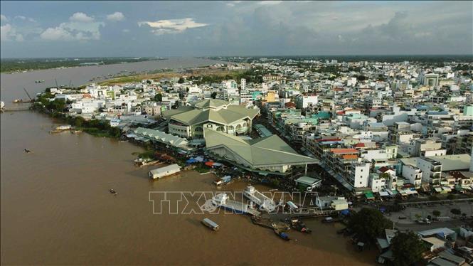 Thành phố Long Xuyên là đô thị loại I trực thuộc tỉnh An Giang. Ảnh: Vũ Sinh - TTXVN