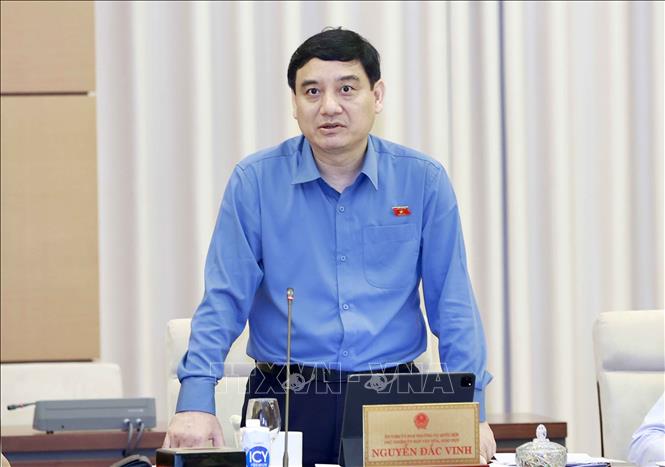 Chủ nhiệm Ủy ban Văn hóa, Giáo dục của Quốc hội Nguyễn Đắc Vinh phát biểu ý kiến. Ảnh: Doãn Tấn - TTXVN