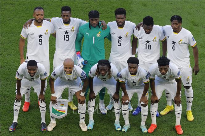 Đội hình xuất phát của Ghana. Ảnh: AFP/TTXVN