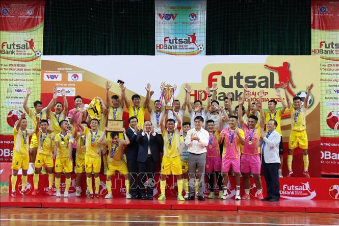 Sài Gòn FC vô địch Giải futsal Cúp Quốc gia 2022. Ảnh: Tiến Lực – TTXVN