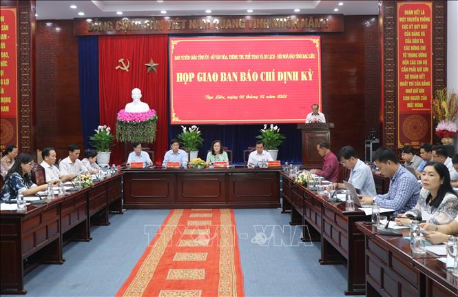 Trong ảnh: Quang cảnh buổi họp báo. Ảnh: Tuấn Kiệt – TTXVN
