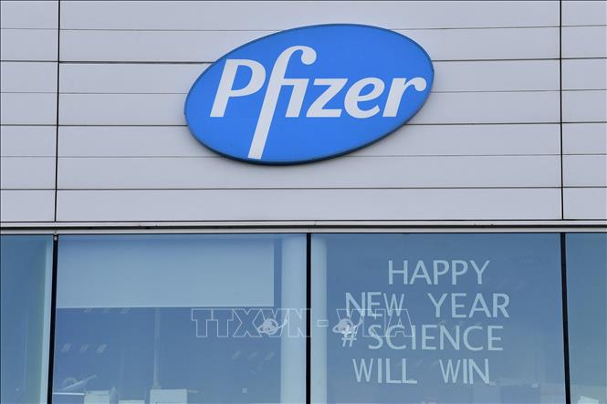 Trong ảnh: Công ty của Hãng dược phẩm Pfizer  ở Puurs, Bỉ. Ảnh: AFP/TTXVN