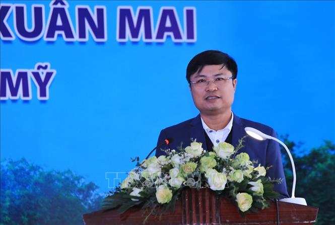 Giám đốc Ban QLDA Đầu tư xây dựng Công trình giao thông Nguyễn Chí Cường phát biểu. Ảnh: Tuấn Anh - TTXVN