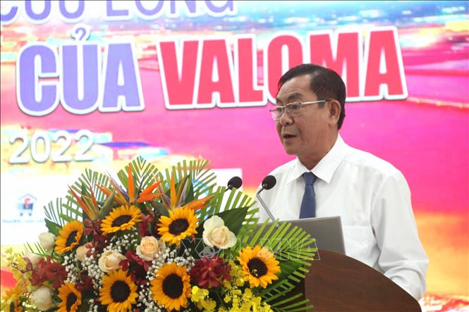 Phó Chủ tịch UBND tỉnh Trà Vinh Lê Thanh Bình phát biểu chúc mừng Chi hội. Ảnh: Thanh Hòa- TTXVN