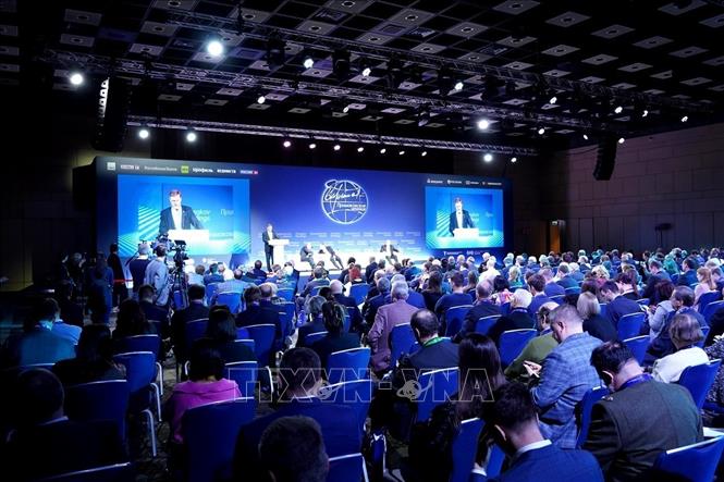 Trong ảnh: Toàn cảnh Phiên khai mạc Diễn đàn Primakov. Ảnh: Lê Quang Vinh - PV TTXVN tại Nga
