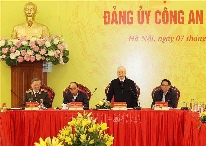 Party General Secretary Nguyen Phu Trong speaks at the conference. VNA Photo: Trí Dũng